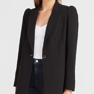 Express Puff Sleeve Peak Lapel Blazer